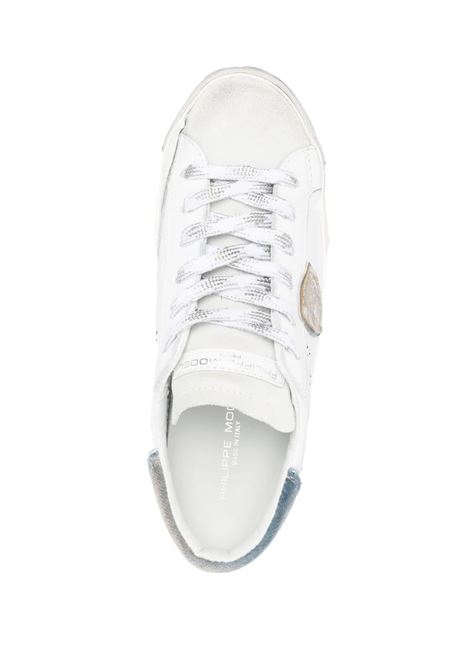 Sneakers Paris Low - White, Blue and Silver PHILIPPE MODEL | PRLDXE03