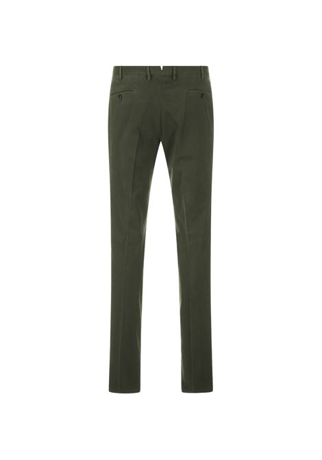Pantaloni Classici Slim Fit In Gabardina Verde PT TORINO | CO-VT01Z00CL1-NU46Y442
