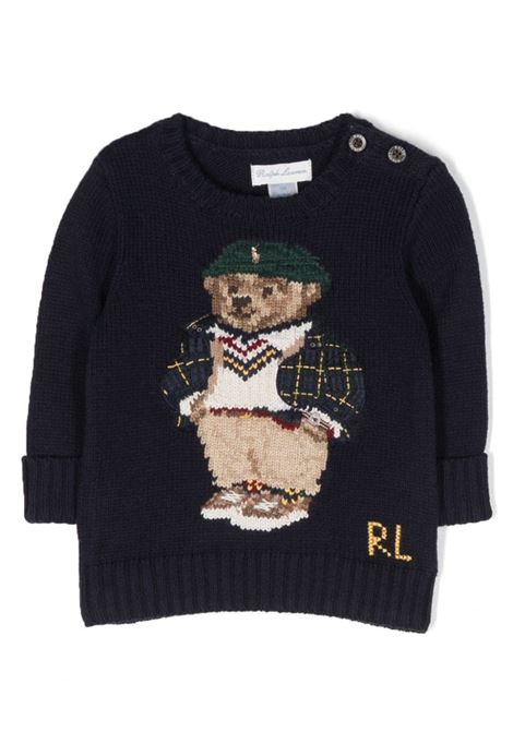 Navy Blue Polo Bear Sweater RALPH LAUREN KIDS | 320-918362001