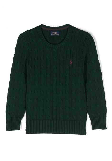 Agate Moss Cable-Knit Sweater RALPH LAUREN KIDS | 322-702674055