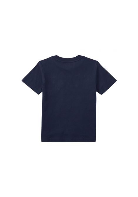 Blue Short-Sleeved T-Shirt With Pony RALPH LAUREN KIDS | 322-832904115