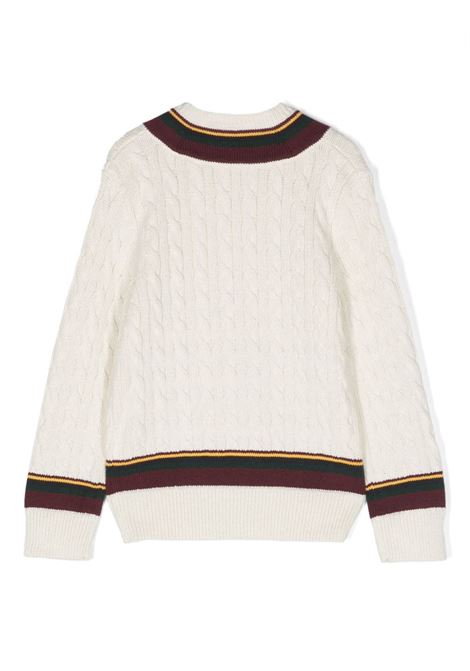Cream White Cricket Sweater RALPH LAUREN KIDS | 322-918365001