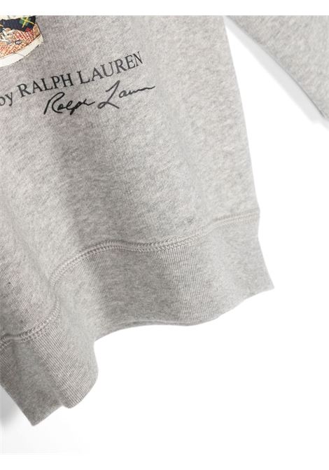 Grey Polo Bear Crew-Neck Sweatshirt RALPH LAUREN KIDS | 322-919722001