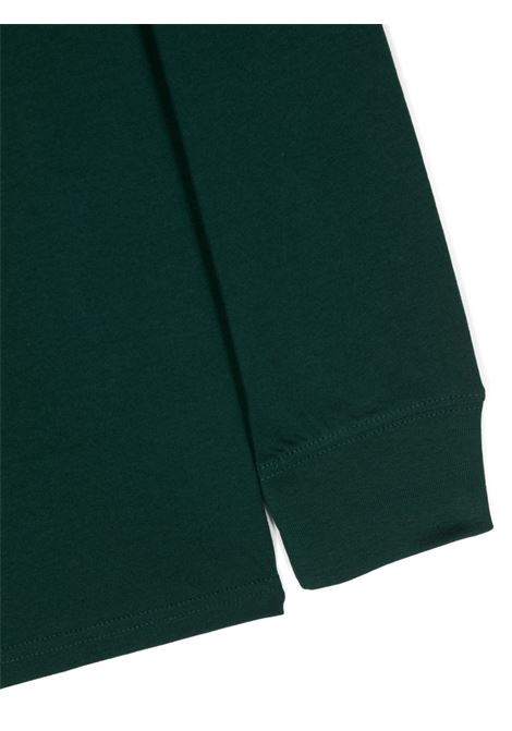 Dark Green Long Sleeve T-Shirt With Pony RALPH LAUREN KIDS | 323-854677059