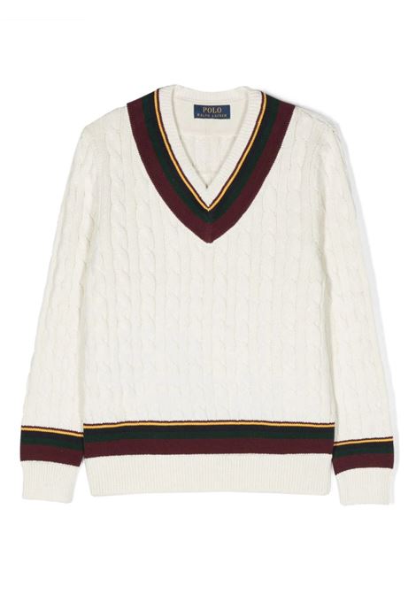 Cream White Cricket Sweater (Teen) RALPH LAUREN KIDS | 323-918365001