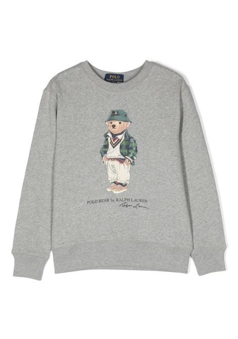 Grey Polo Bear Crew-Neck Sweatshirt (Teen) RALPH LAUREN KIDS | 323-919722001