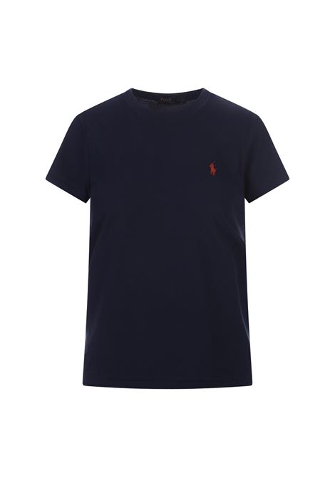 Blue T-Shirt With Contrasting Pony RALPH LAUREN | 211-898698006