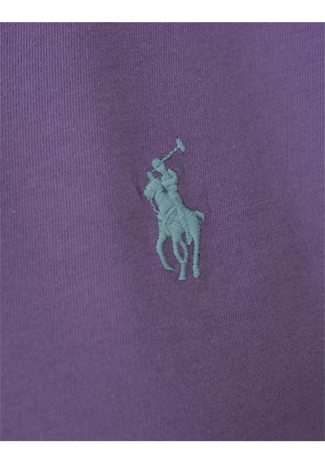 T-Shirt Viola Con Pony a Contrasto RALPH LAUREN | 211-898698015