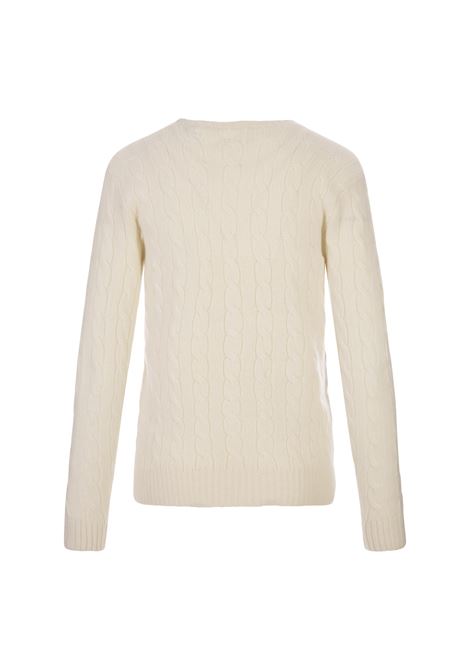 Cream Wool and Cashmere Braided Sweater RALPH LAUREN | 211-910421001