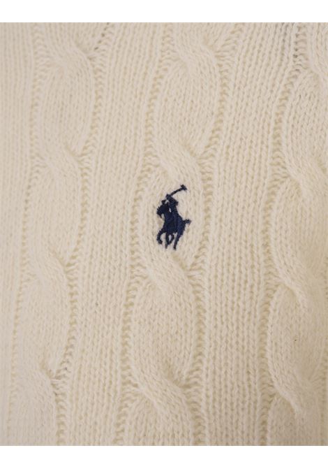 Cream Wool and Cashmere Braided Sweater RALPH LAUREN | 211-910421001