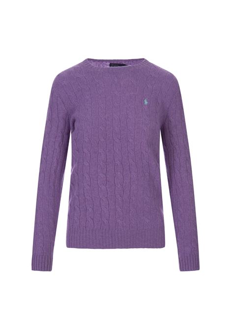 Melange Wisteria Wool and Cashmere Braided Sweater RALPH LAUREN | 211-910421011