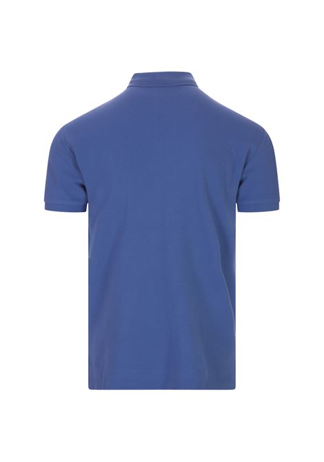 Blue Pique Polo Shirt With Pony RALPH LAUREN | 710-536856372