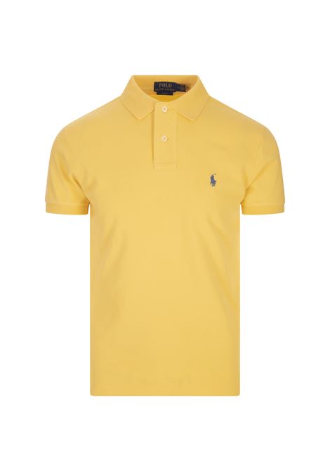 Yellow Pique Polo Shirt With Pony RALPH LAUREN | 710-536856375