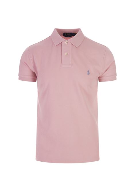 Pink Pique Polo Shirt With Pony RALPH LAUREN | 710-536856377