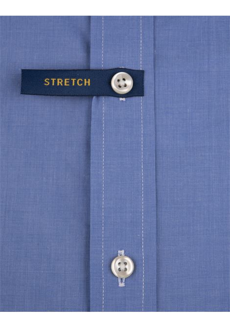 Slim Fit Light Blue Stretch Poplin Shirt With Blue Pony RALPH LAUREN | 710-832480003