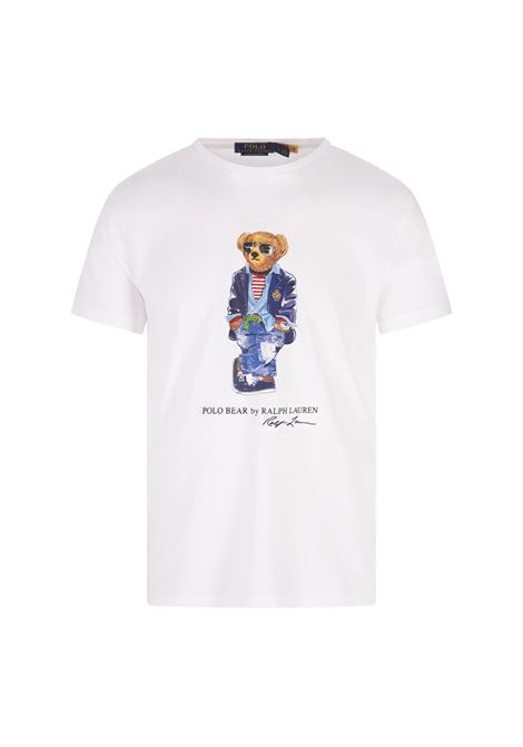 White Custom Slim-Fit Polo Bear T-Shirt RALPH LAUREN | 710-853310021