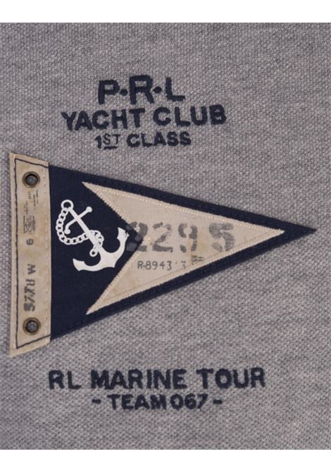 Grey Polo Shirt With Big Pony and Nautical Graphics RALPH LAUREN | 710-910565002