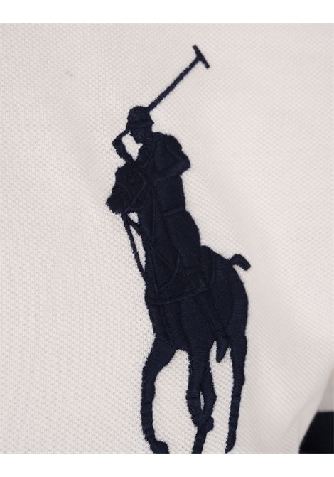 White and Navy Blue Polo Shirt With Big Pony and Nautical Graphics RALPH LAUREN | 710-910566001