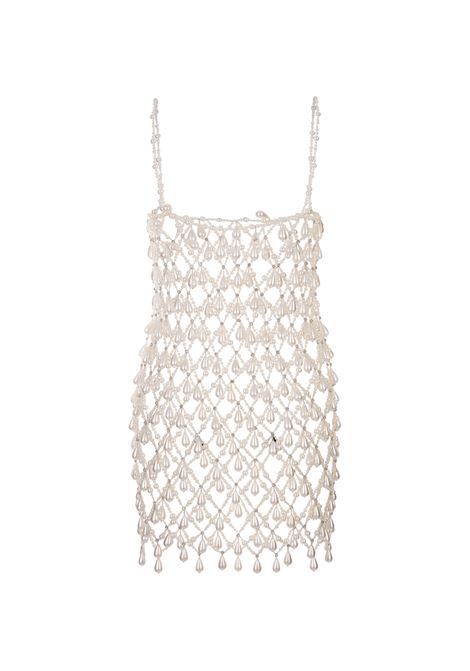 White Tulum Pearl Dress RETROFETE | PF23-7249WHT