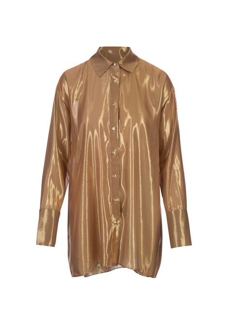 Nude Glitter Romy Silk Chiffon Shirt RETROFETE | PF23-7341NDGLT
