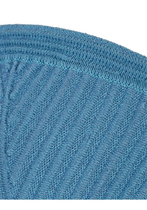 Aqua Blue Capri Bandage Knit Bra RETROFETE | SS23-6930AQBL