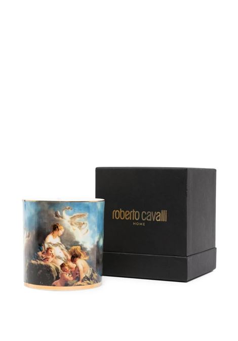 Candela Profumata Con Bicchiere In Ceramica Con Stampa Wild Leda ROBERTO CAVALLI | QALA05-IA005JC018