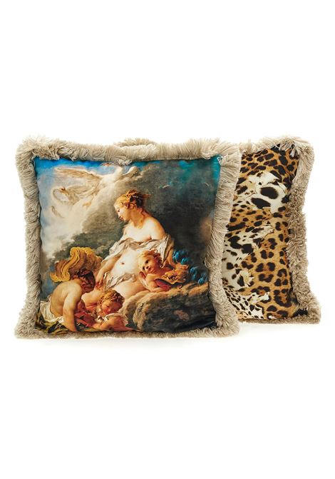 Velvet Cushion With Wild Leda Print ROBERTO CAVALLI | QALM00-IM000JS701