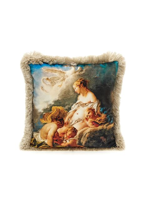 Velvet Cushion With Wild Leda Print ROBERTO CAVALLI | QALM00-IM000JS701