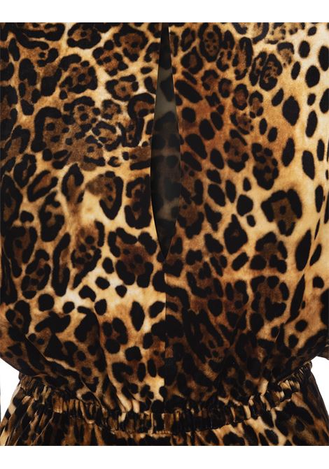 Abito Lungo Stampato Leopard Con Decorazioni ROBERTO CAVALLI | RKR124-FY05800504