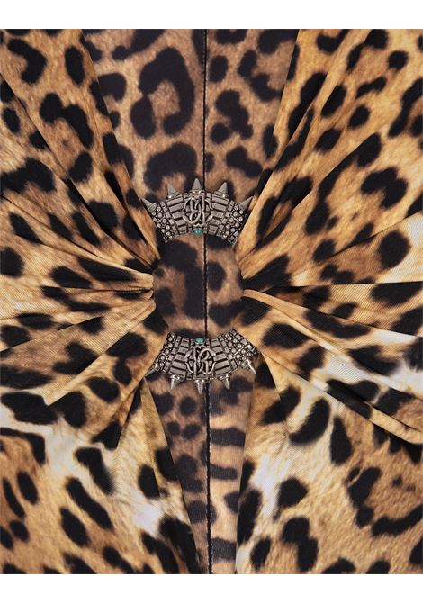 Mini Abito Con Stampa Leopard e Cut-Out ROBERTO CAVALLI | RKT126-LNH26Z0029