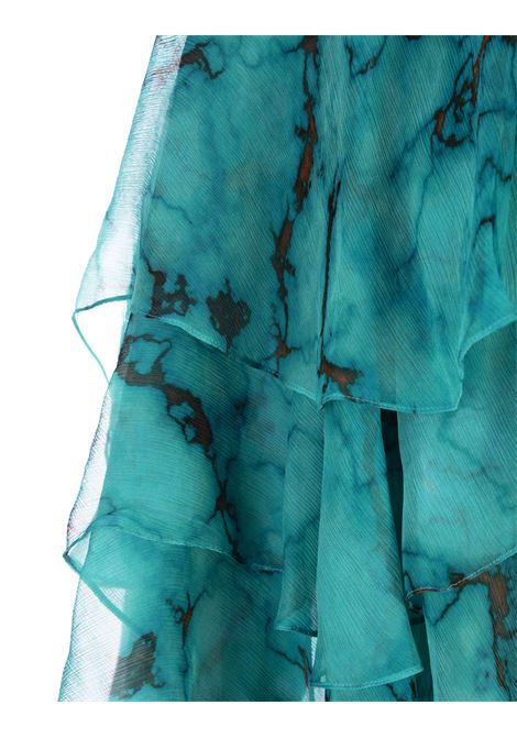 Marble Printed Silk Shirt With Ruffles ROBERTO CAVALLI | RKT702-CZH62D0359