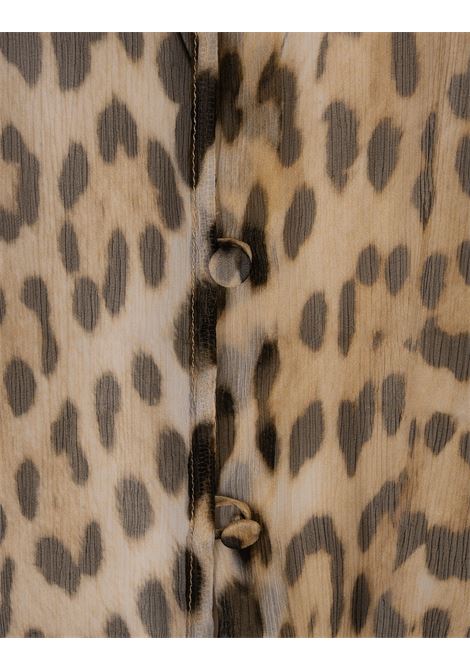 Leopard Print Silk Shirt With Lavalliere Collar ROBERTO CAVALLI | RKT705-CZH26Z0029