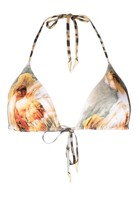 Top Bikini a Triangolo Con Stampa Wild Leda ROBERTO CAVALLI | RYT661-LNG3809000