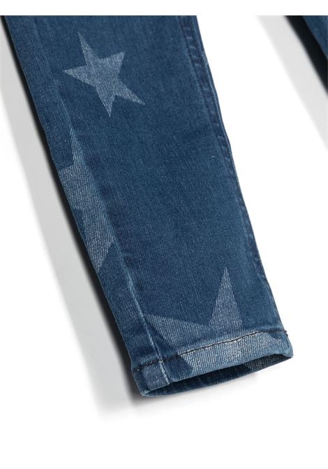 Blue Slim Fit Jeans with Star Print STELLA MCCARTNEY KIDS | TS6E10-Z0863620BC