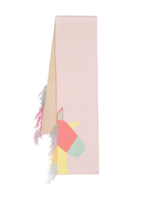 Pink Unicorn Scarf with Rainbow Fringes STELLA MCCARTNEY KIDS | TT0A43-Z1528505
