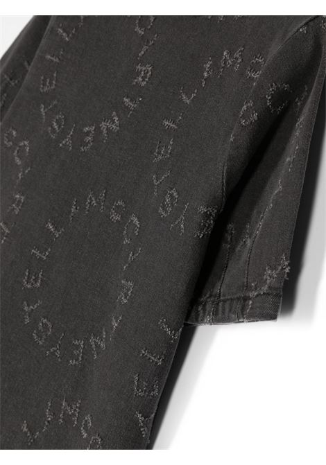 Black Maxi T-Shirt Dress with Circular Logo STELLA MCCARTNEY KIDS | TT1D11-Z0153930