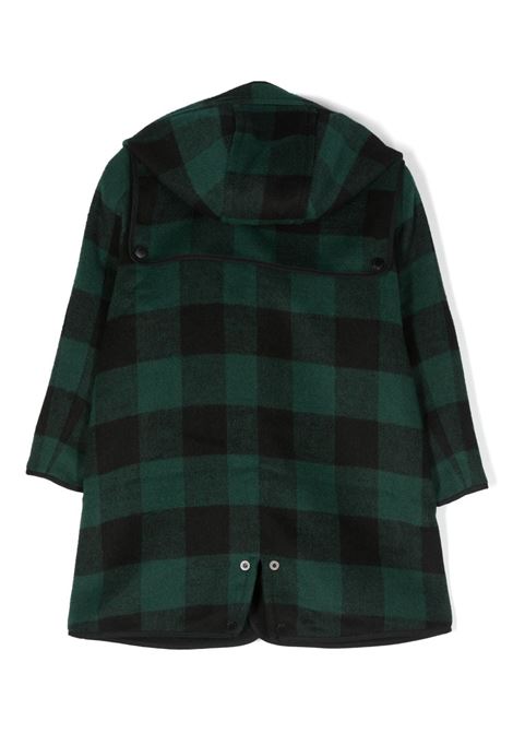 Black and Green Check Coat With Badges STELLA MCCARTNEY KIDS | TT2P50-Z1416999