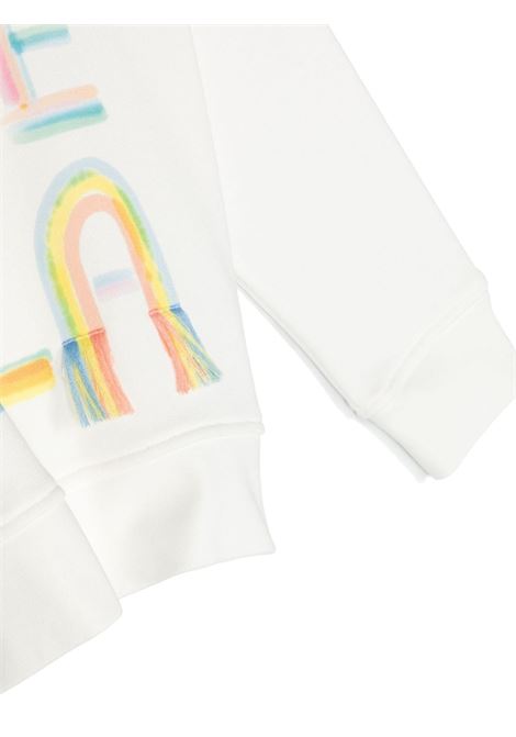 Cream Sweatshirt With Rainbow Star Logo STELLA MCCARTNEY KIDS | TT4A40-Z0447101