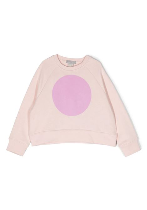 Pink Crew-Neck Sweatshirt With Circular Logo STELLA MCCARTNEY KIDS | TT4B40-Z0447505