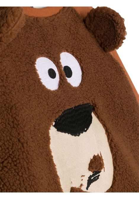Brown Fleece Sweatshirt With Grizzly Bear STELLA MCCARTNEY KIDS | TT4P80-Z0447312