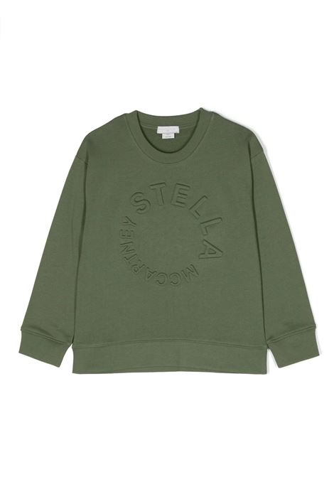 Green Sweatshirt With Circular Embroidered Logo STELLA MCCARTNEY KIDS | TT4R40-Z0447722