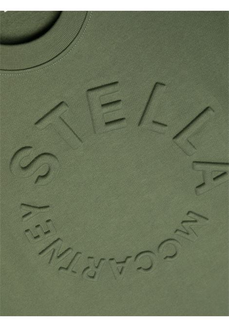 Felpa Verde Con Logo Circolare Ricamato STELLA MCCARTNEY KIDS | TT4R40-Z0447722