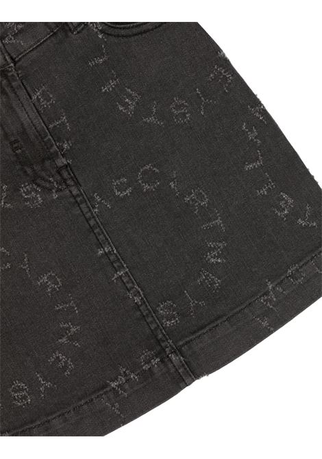 Black Mini Skirt with Circular Logo STELLA MCCARTNEY KIDS | TT7B11-Z0153930