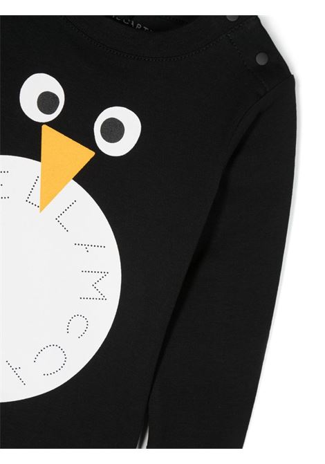 Black Penguin With Logo T-Shirt  STELLA MCCARTNEY KIDS | TT8680-Z0434930