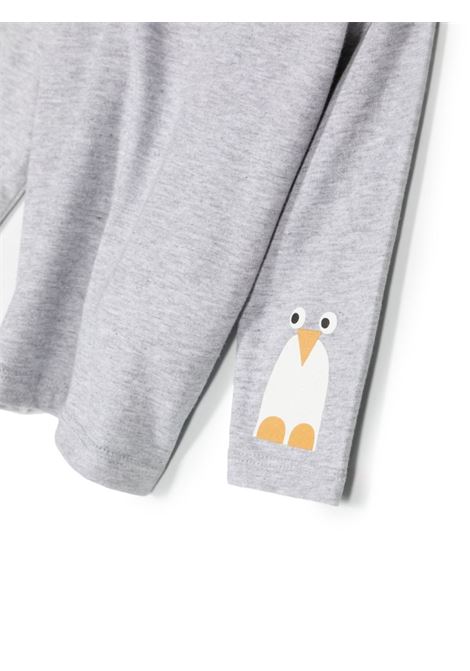 Penguin Cuff Long Sleeve T-Shirt In Grey STELLA MCCARTNEY KIDS | TT8690-Z0434905
