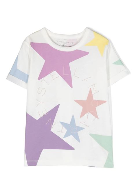 T-Shirt With Stella Logo and Star Print STELLA MCCARTNEY KIDS | TT8A91-Z0913101MC