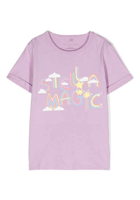 T-Shirt Lilla Con Scritte MAGIC e STELLA STELLA MCCARTNEY KIDS | TT8D51-Z0434516