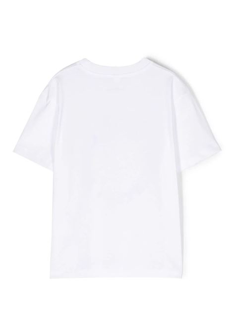 White T-Shirt With Printed Circular Logo STELLA MCCARTNEY KIDS | TT8S31-Z0434100