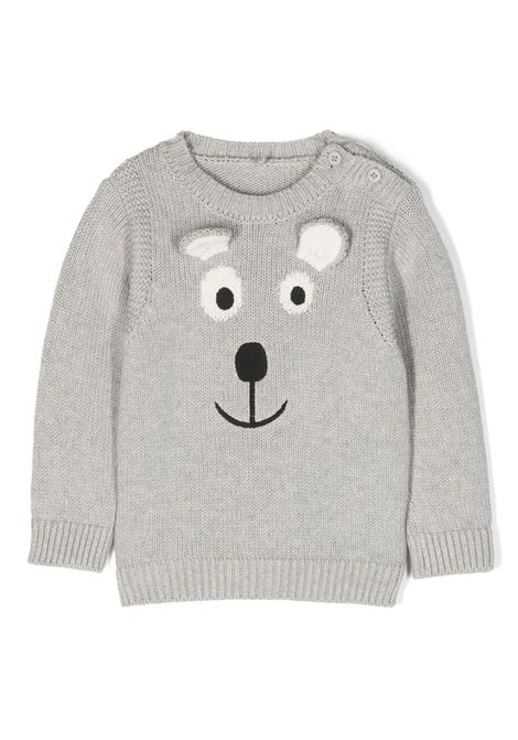 Grey Sweater With Bear Snout STELLA MCCARTNEY KIDS | TT9540-Z1528904