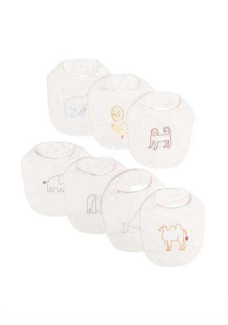 White Bib Set With Embroidered Animals STELLA MCCARTNEY KIDS | TTB629-Z0669100